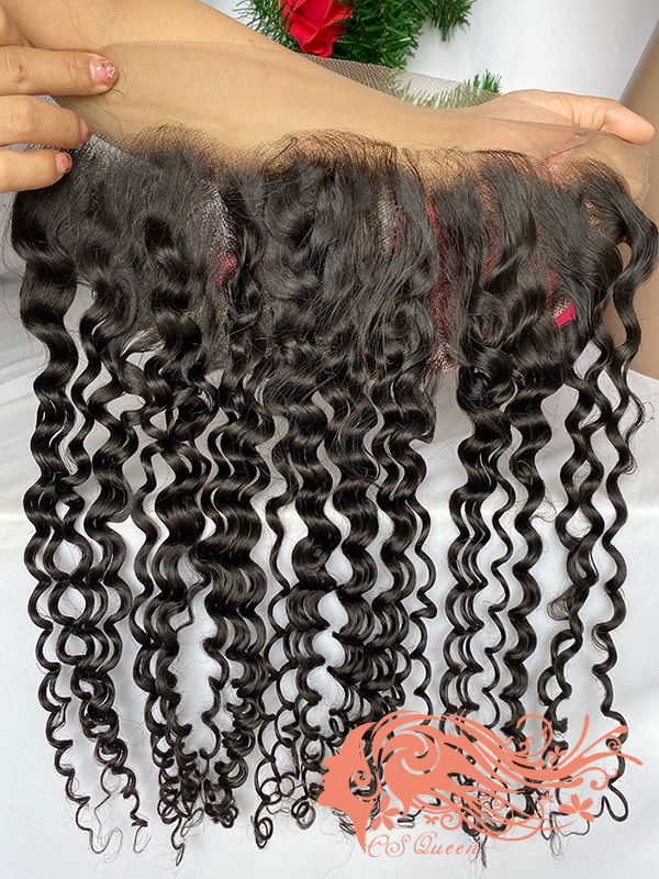 Csqueen Raw Bounce Curly 13*4 Transparent lace frontal 100% Human Hair